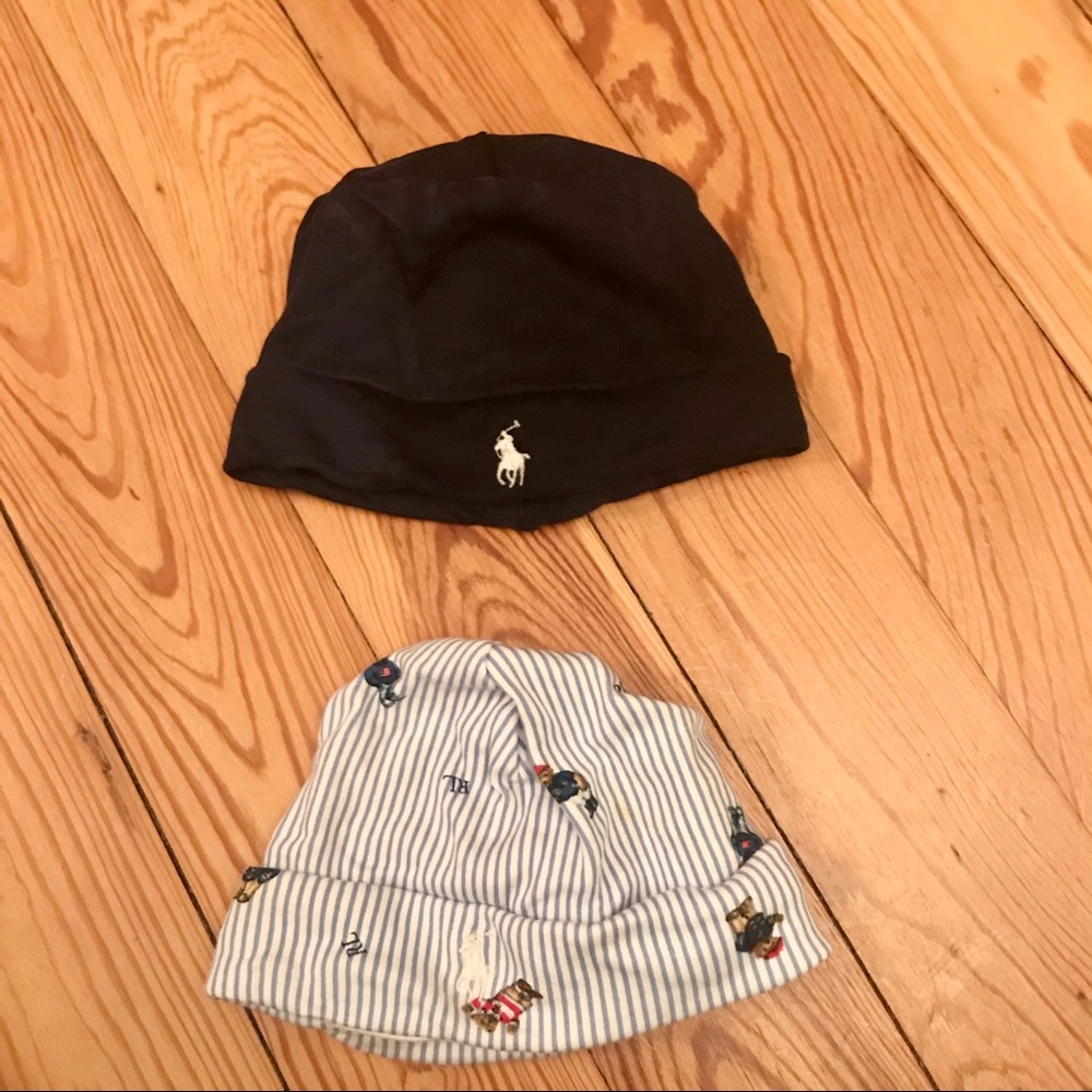 Pair of Ralph Lauren baby hats 3-9m